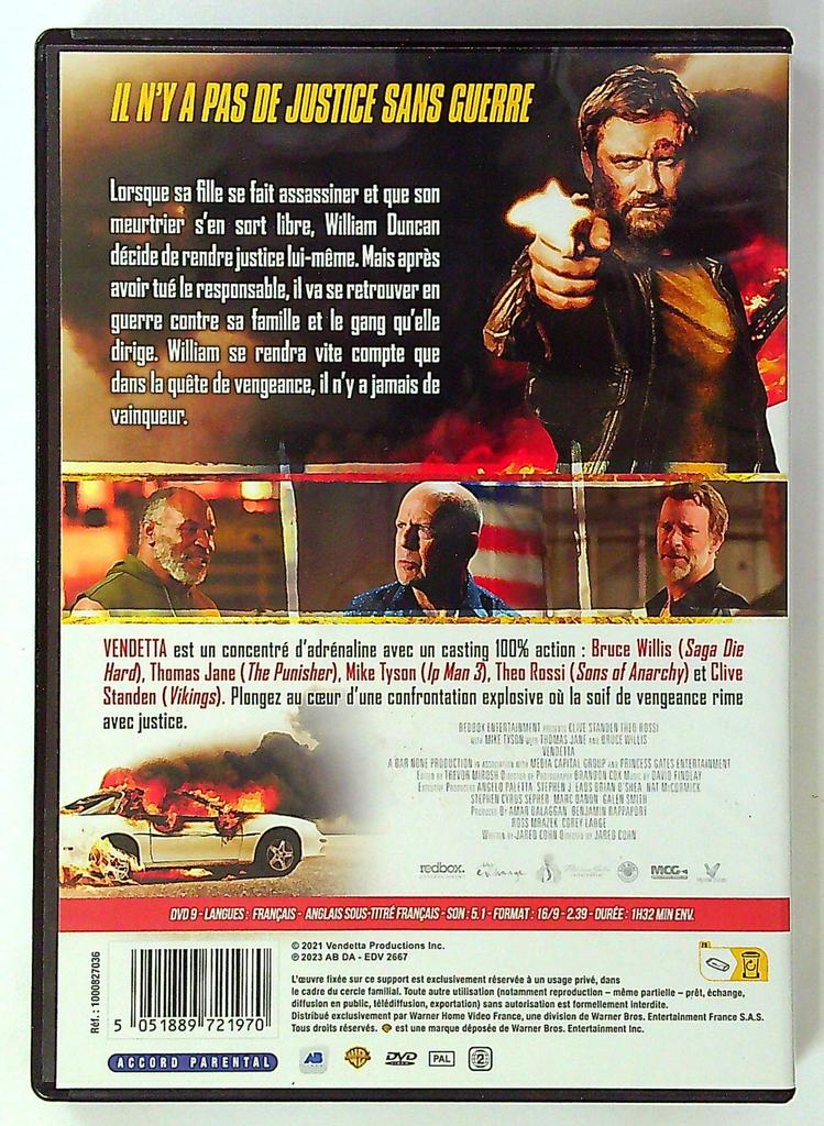 Dvd Vendetta Bruce Willis Mike Tyson Ab Vidéo