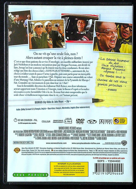 Dvd – Sans Plus Attendre – Divertissement – Comédie dramatique