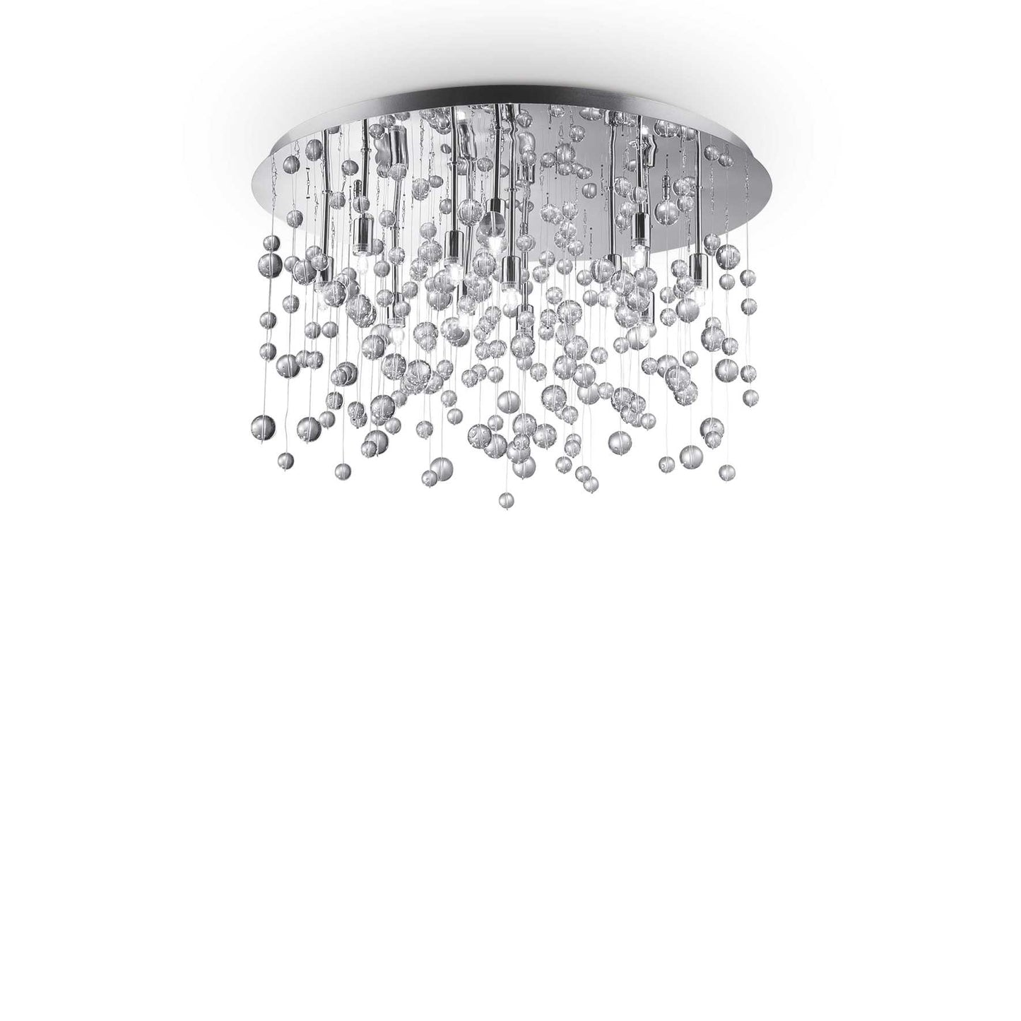 Ideal Lux plafonnier Neve 12 lampes chrome/clair Ø 63cm