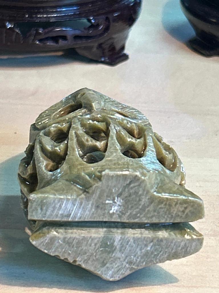 Statuette sculpté Chouette / Hibou en pierre naturel