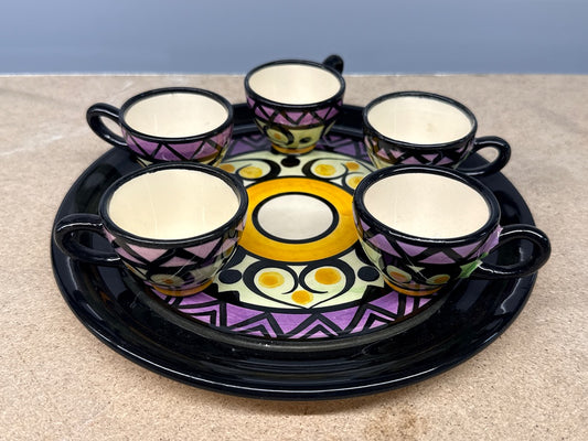 Service – St Jean de Bretagne – Tasses – Céramique colorée