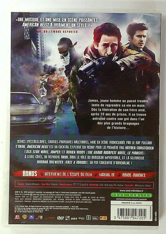 Dvd film American Heist Adrien Brody Hayden Christensen
