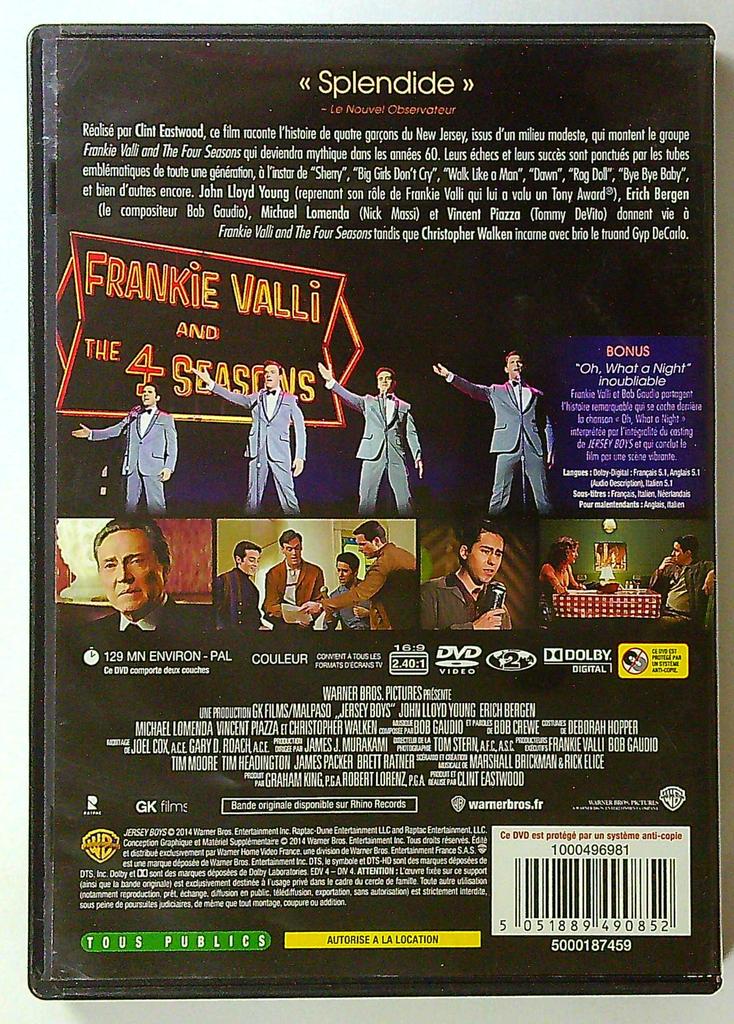 Dvd Film Jersey Boys Clint Eastwood Frankie Valli