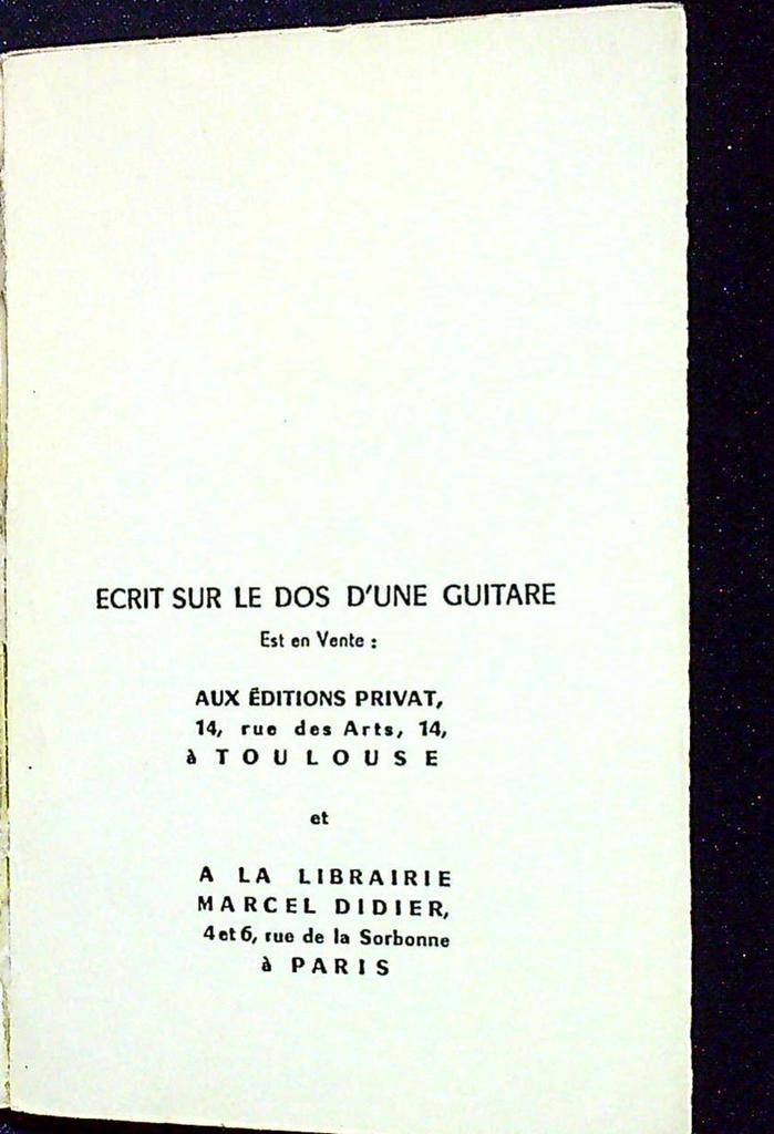 Livre J.m. Croufer – Privat – Poésie – Édition originale