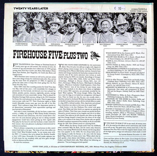 Vinyle firehouse Five Plus Two jazz good Time Jazz