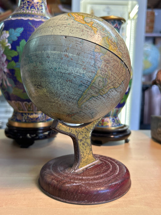 Globe terrestre – William Crawford & Sons – Décoration – Vintage doré