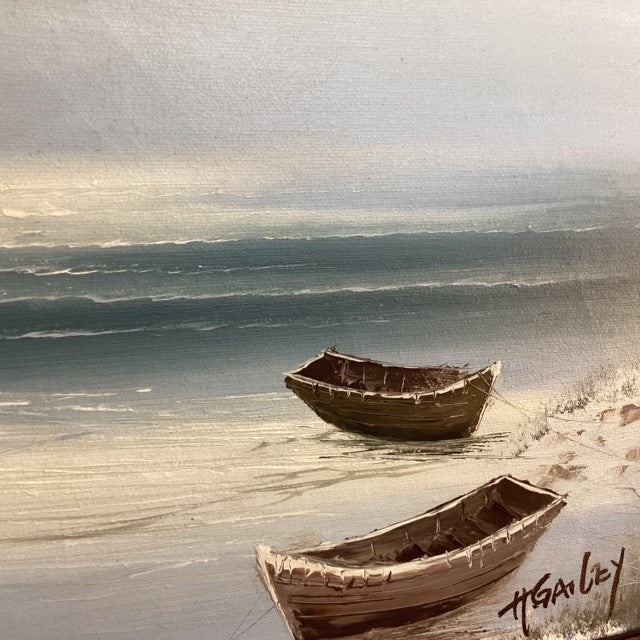 Tableau bord de mer, dune.