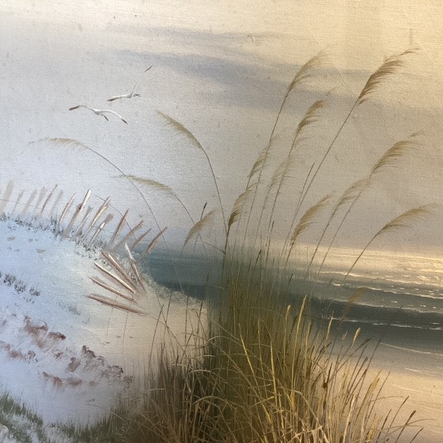Tableau bord de mer, dune.