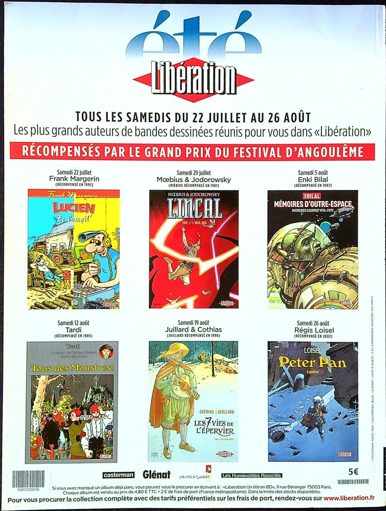 Bd Enki Bilal Mémoires d'outre-espace Libération Noir