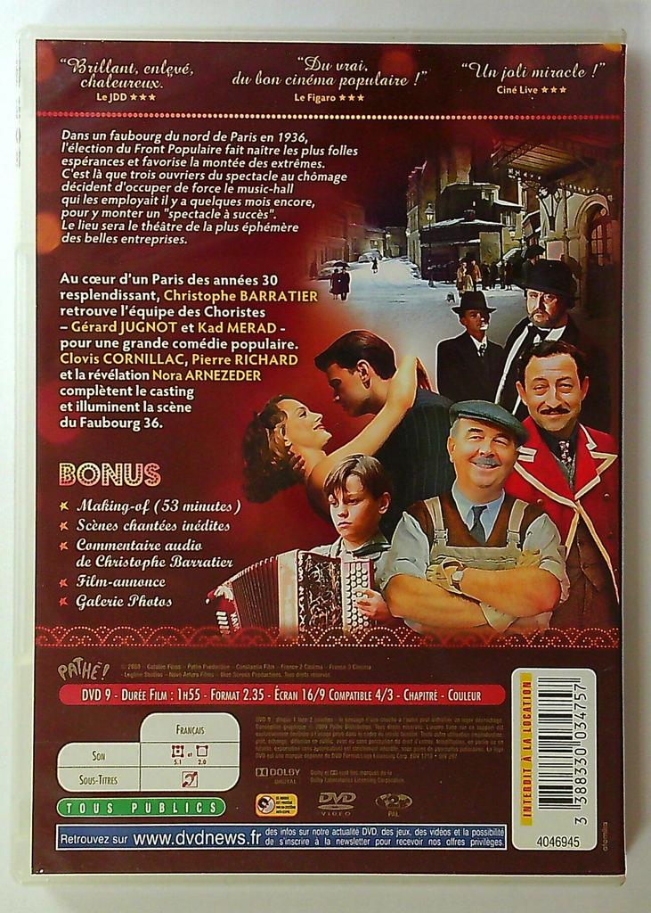 Faubourg 36 Dvd Film Christophe Barratier