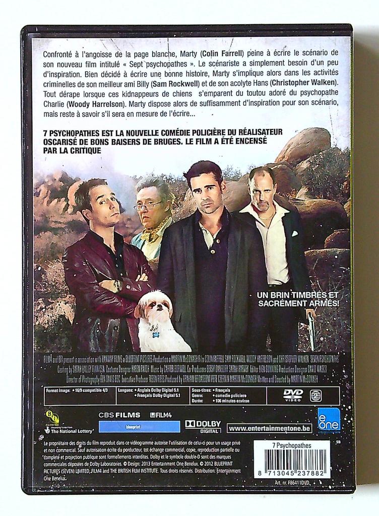 Dvd 7 Psychopathes film comédie policière