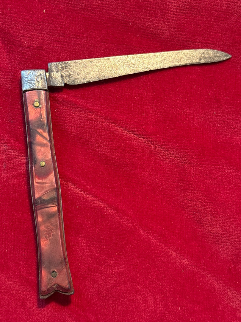 Couteau de poche – Pradel – Chasse – Manche rouge vintage