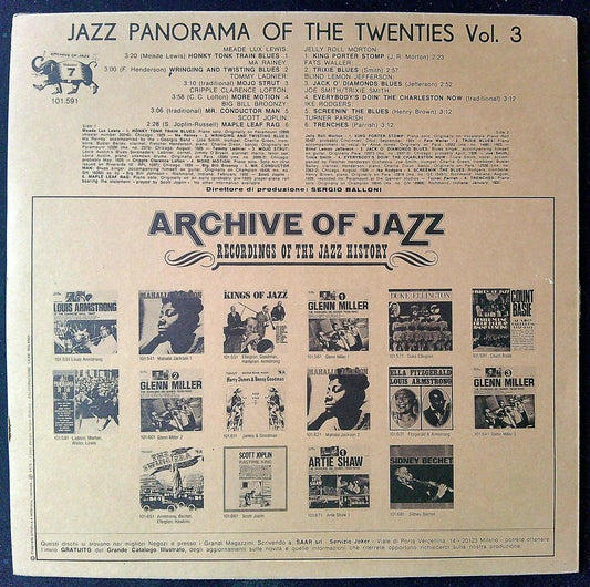 Vinyle Jazz Panorama Of The '20 Vol. 3 Archive of Jazz beige