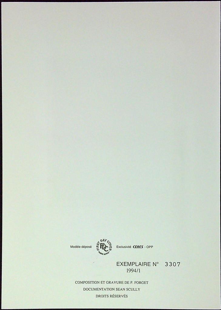 Sean Scully Art Contemporain Enveloppe Dépliant Timbre 1er jour Encart Fdc Yvert et Tellier