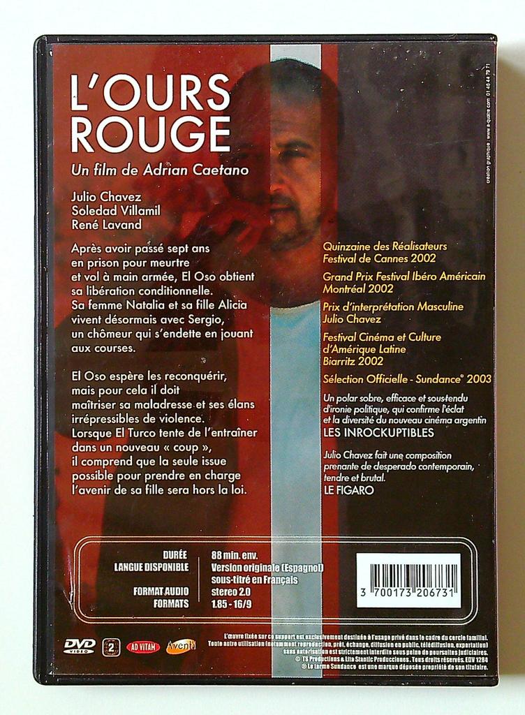 Dvd L'ours Rouge film de Adrian Caetano