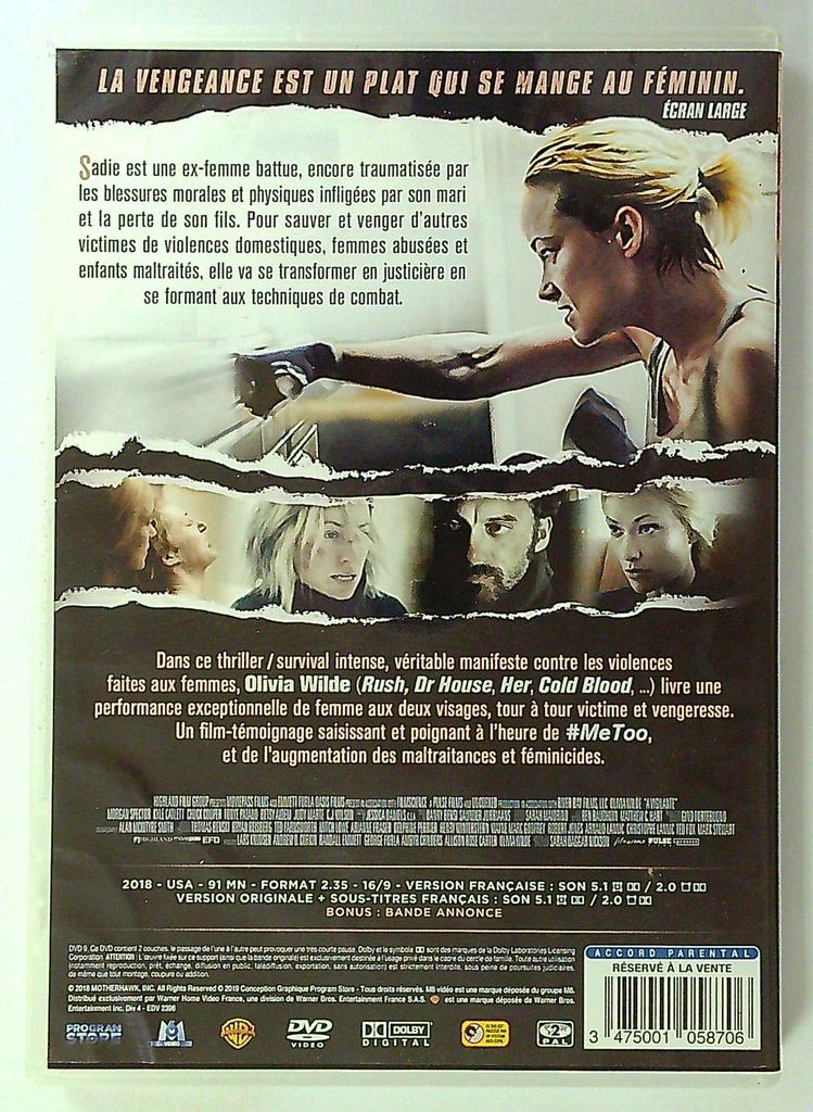 Dvd Vigilante avec Olivia Wilde thriller