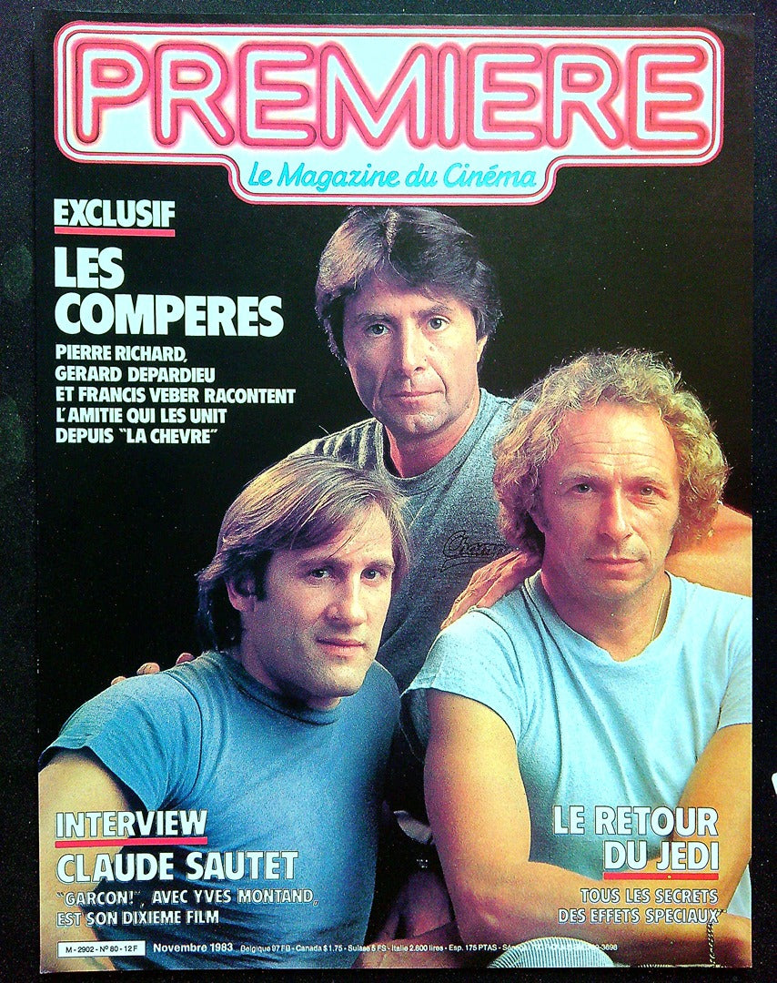 Affiche de Kiosque Plv Promo Magazine Première n°80 Novembre 1983 Les Compères