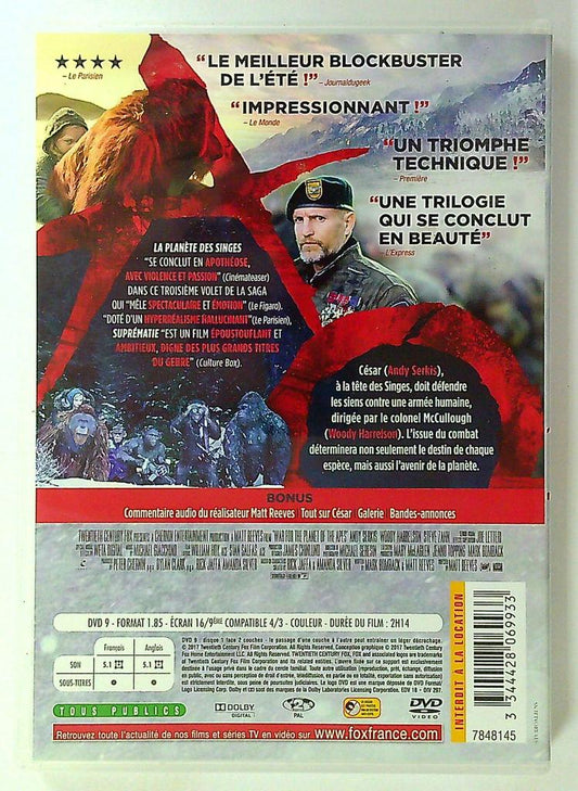 Dvd La Planète des Singes Suprématie