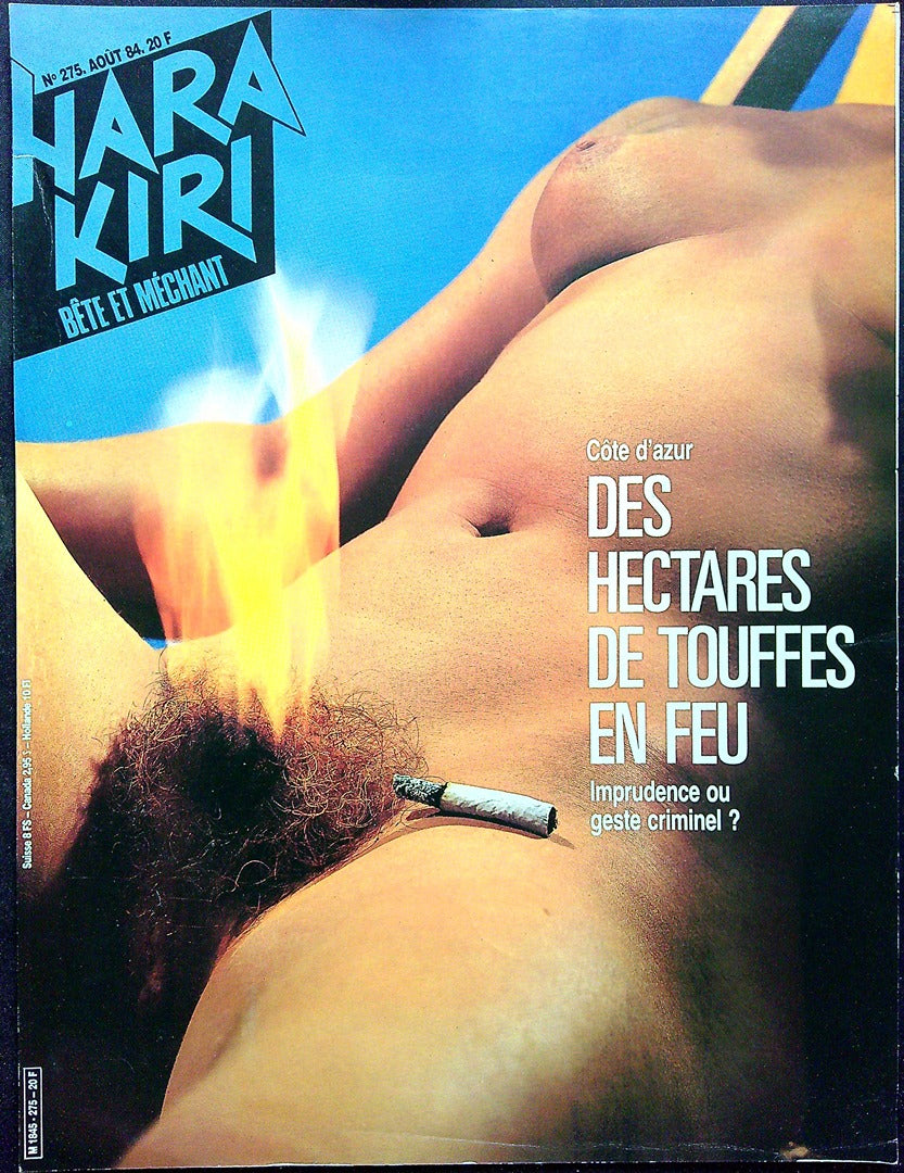 Affiche de Kiosque Plv Promo Magazine Hara-kiri n°275 Août 1984 Bête et Méchant