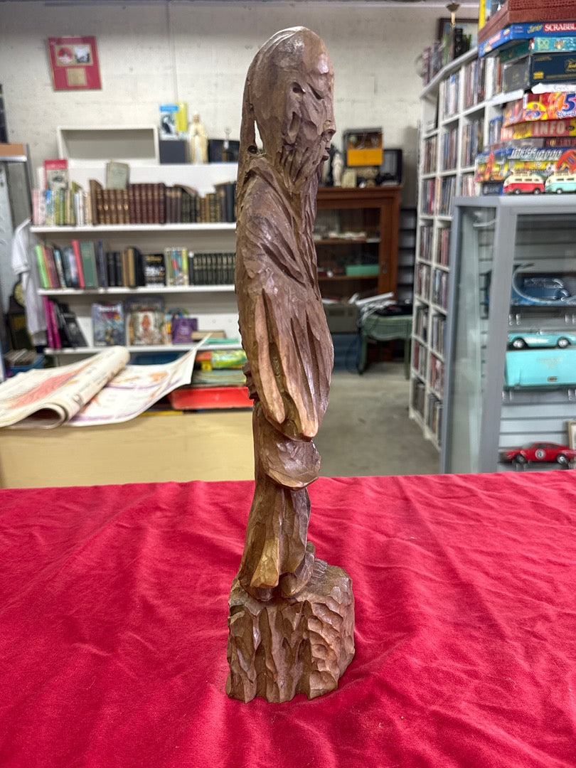 Statue en bois – Falcon – Ornements – Sage asiatique sculpté marron