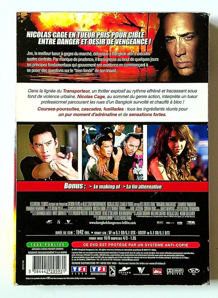 dvd Bangkok Dangerous Nicolas Cage Tf1 Video