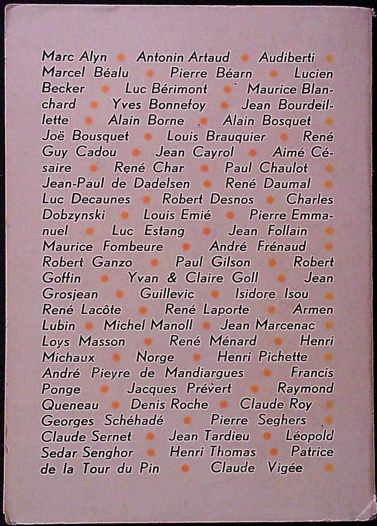 Livre – Éditions Seghers – Poésie – Anthologie dédicacée