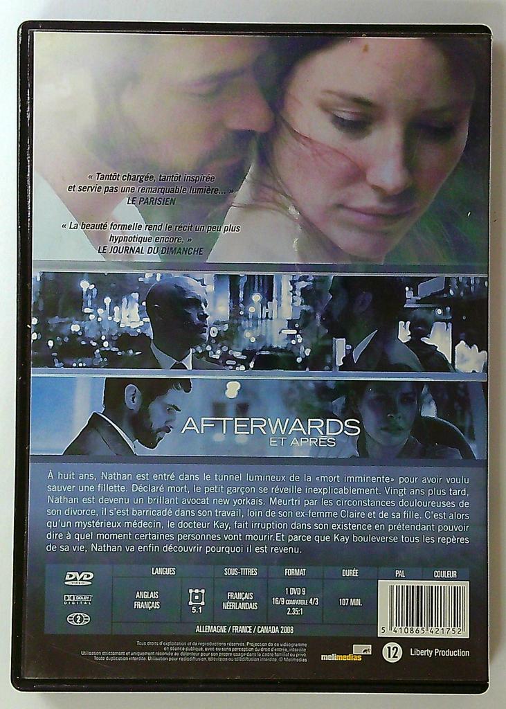 Dvd Et Après Afterwards Guillaume Musso Romain Duris