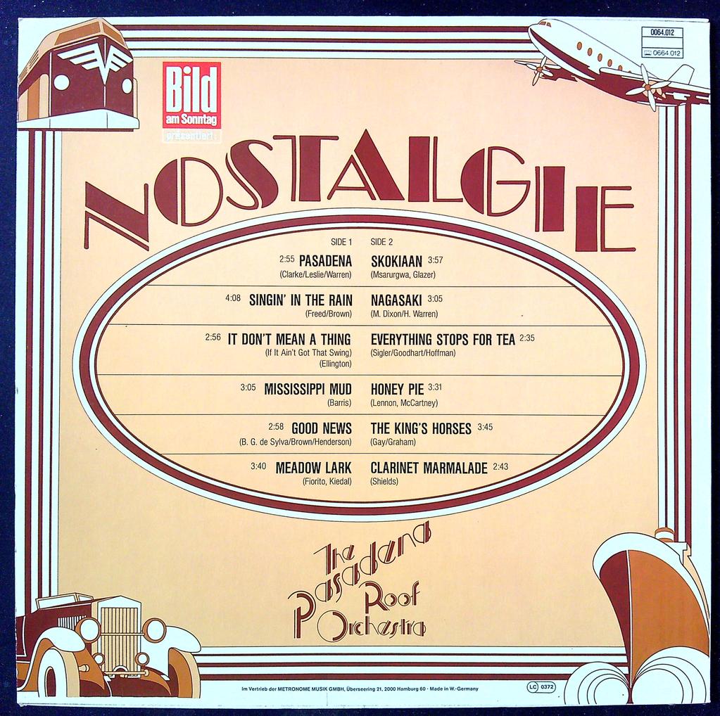 Vinyle 33t Nostalgie - The Pasadena Roof Orchestra