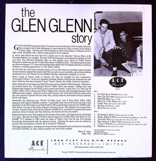 Vinyle Glen Glenn The Glen Glenn Story Ace Records