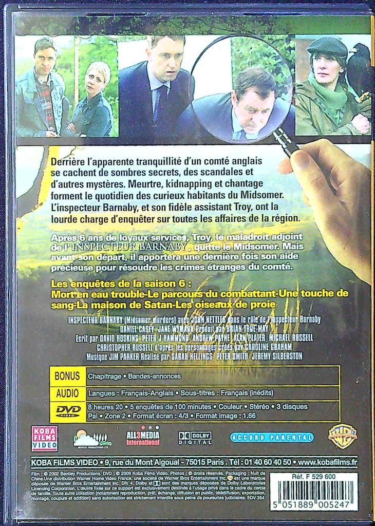 Coffret 3 Dvd – Inspecteur Barnaby Saison 6 – Dvd – Série policière