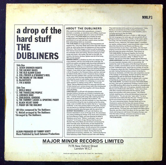 vinyle The Dubliners A Drop Of The Hard Stuff Major Minor