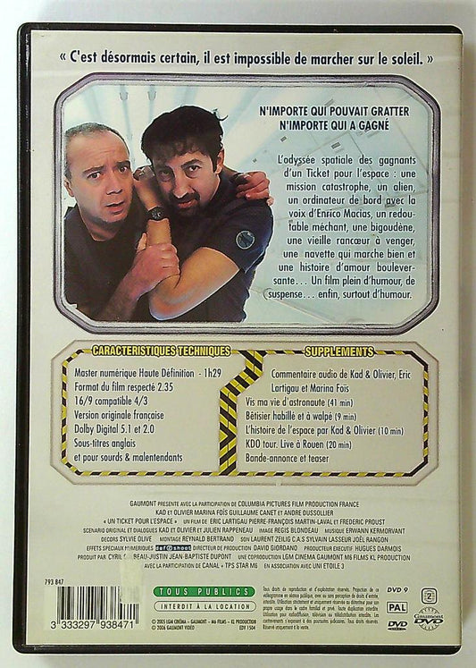 Dvd Un Ticket pour l'espace Eric Lartigau Kad & Olivier