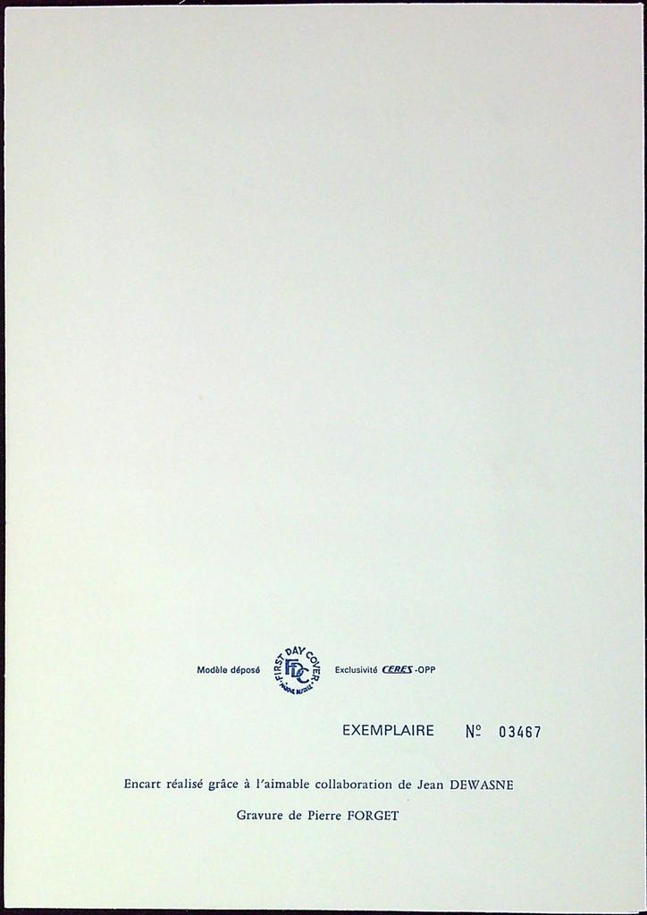 Jean Dewasne Enveloppe Dépliant Timbre 1er jour Encart Fdc Yvert et Tellier