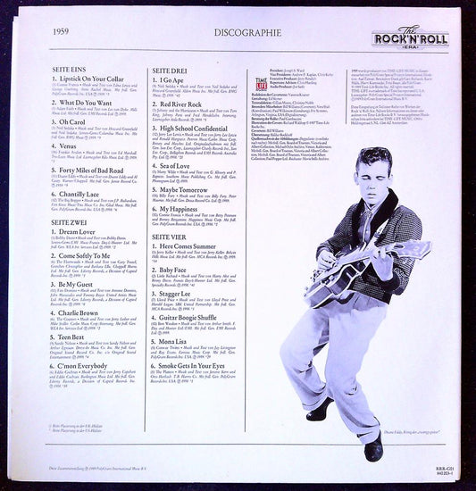 Vinyle double Lp The Rock'n'roll Era 1959 Time-life Music bleu