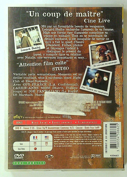 Dvd Memento - Film de Christopher Nolan