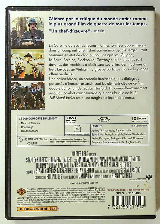 Dvd Full Metal Jacket Stanley Kubrick Collection Warner