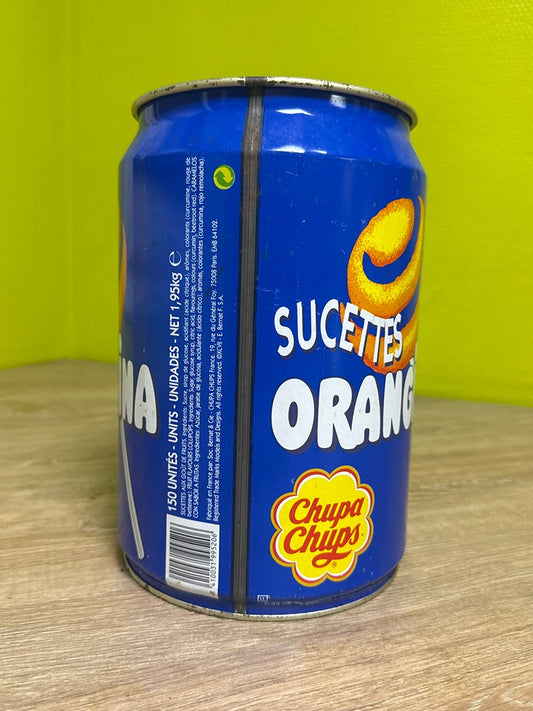 Boîte publicitaire en métal Chupa Chups Orangina, sans couvercle