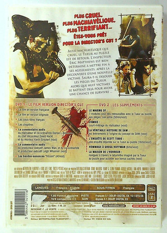 Saw Ii Coffret Collector 2 Dvd Director's Cut Metropolitan