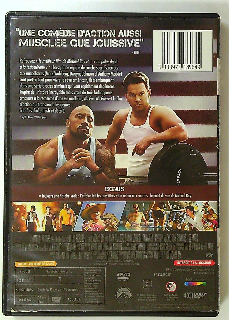 Dvd No Pain No Gain action Mark Wahlberg