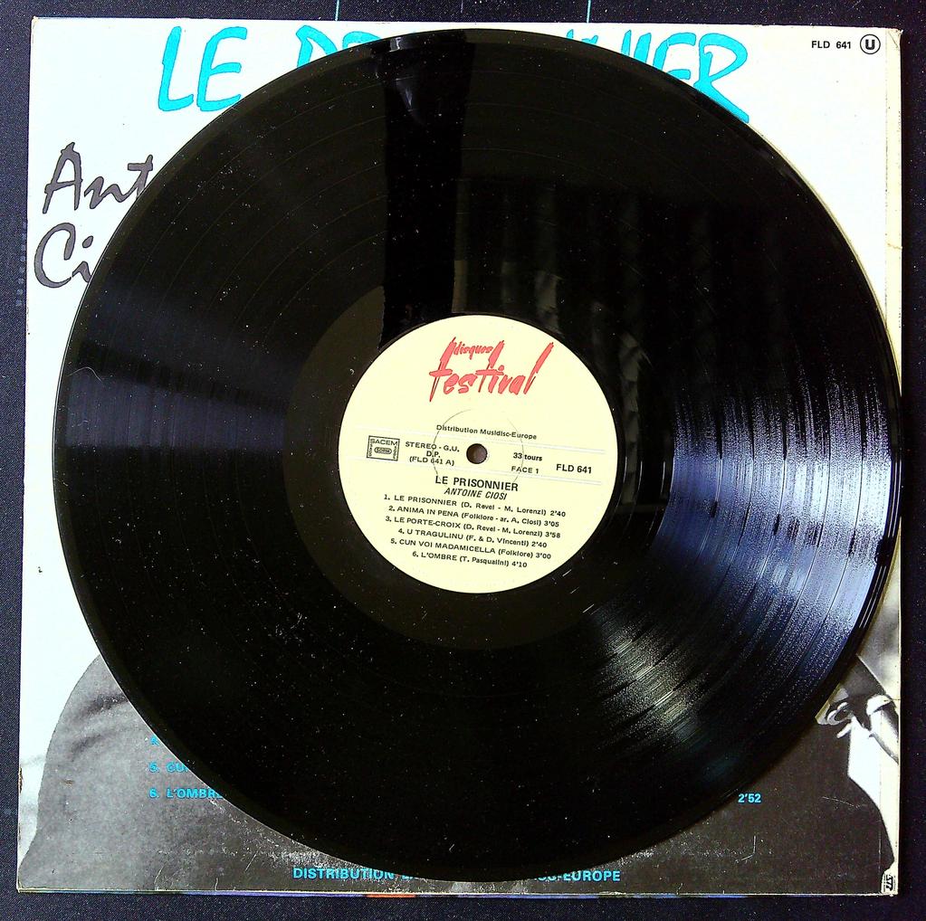 Vinyle – Antoine Ciosi Le Prisonnier – Musique – 33 tours