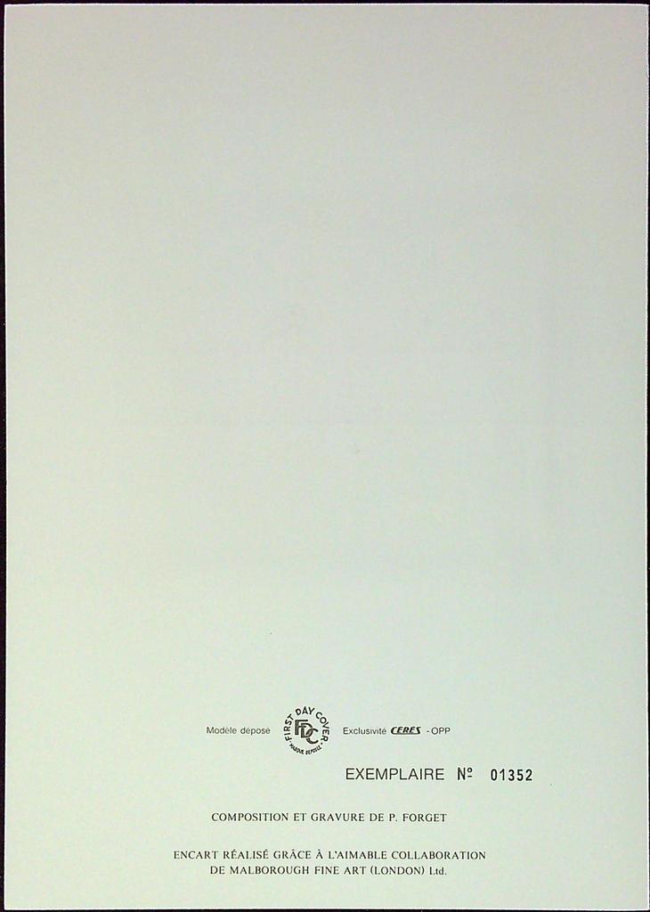 Francis Bacon Art Contemporain Enveloppe Dépliant Timbre 1er jour Encart Fdc Yvert et Tellier