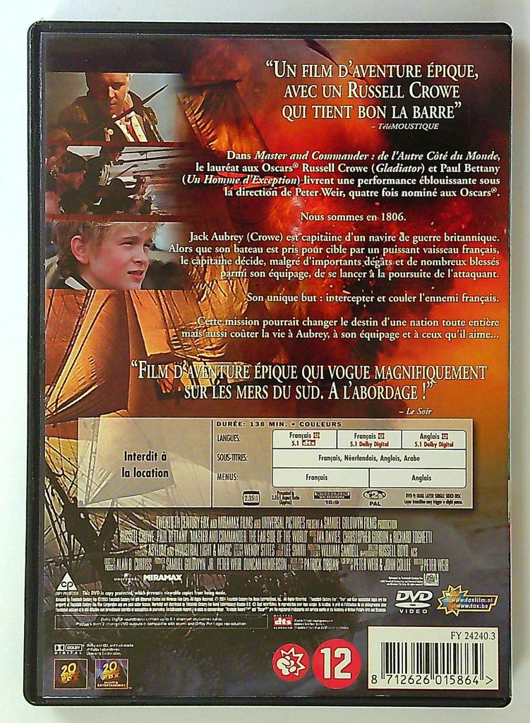 Dvd Master and Commander : de l'autre côté du monde