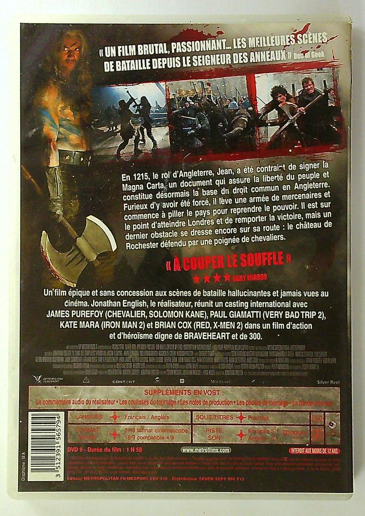 Dvd Le Sang des Templiers Metropolitan