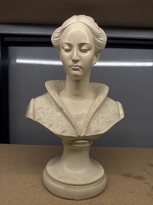 Buste De Femme - Bibelot Vintage - Statuette Decorative Creme
