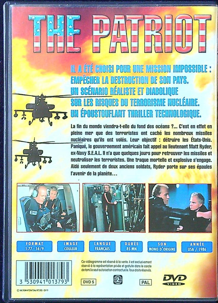 Dvd – The Patriot – Vidéo – Action avec Leslie Nielsen