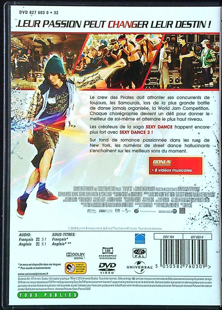 Dvd – Sexy Dance 3 – Vidéo – Film de danse street