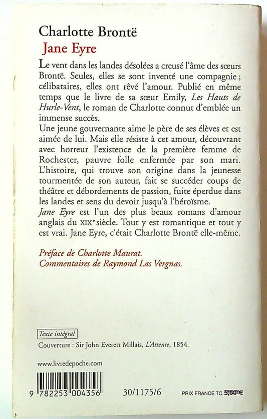 Livre Jane Eyre - Charlotte Brontë - Le Livre de Poche