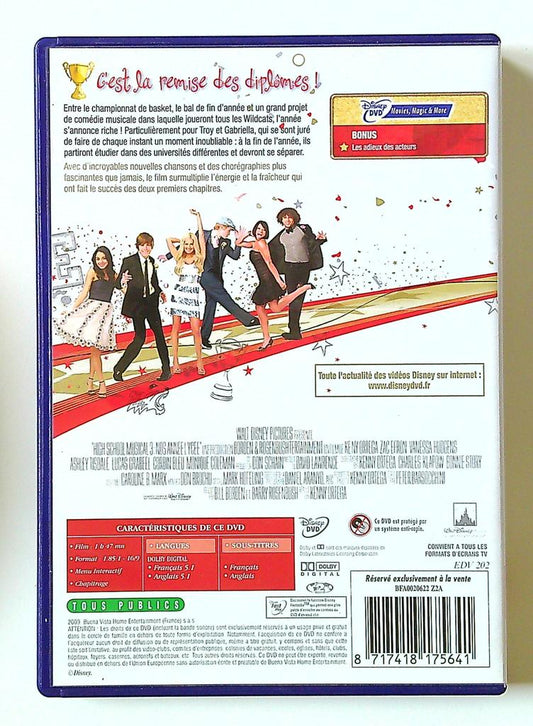 Dvd Disney High School Musical 3 rouge