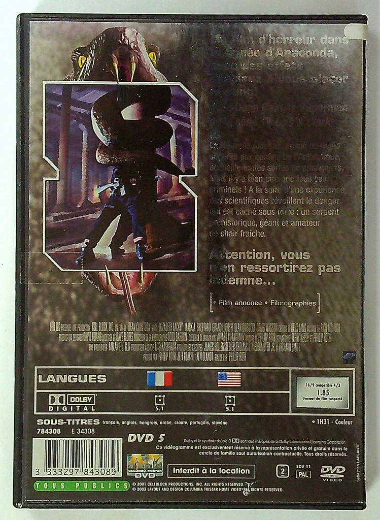 Dvd Boa film horreur Dean Cain