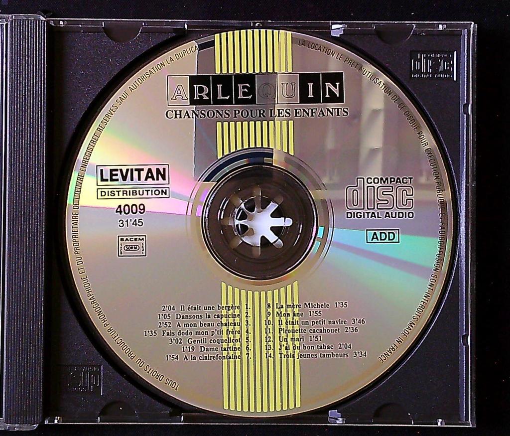 Cd – Arlequin Chansons des tous petits Vol. 2 – Musique – Chansons traditionnelles